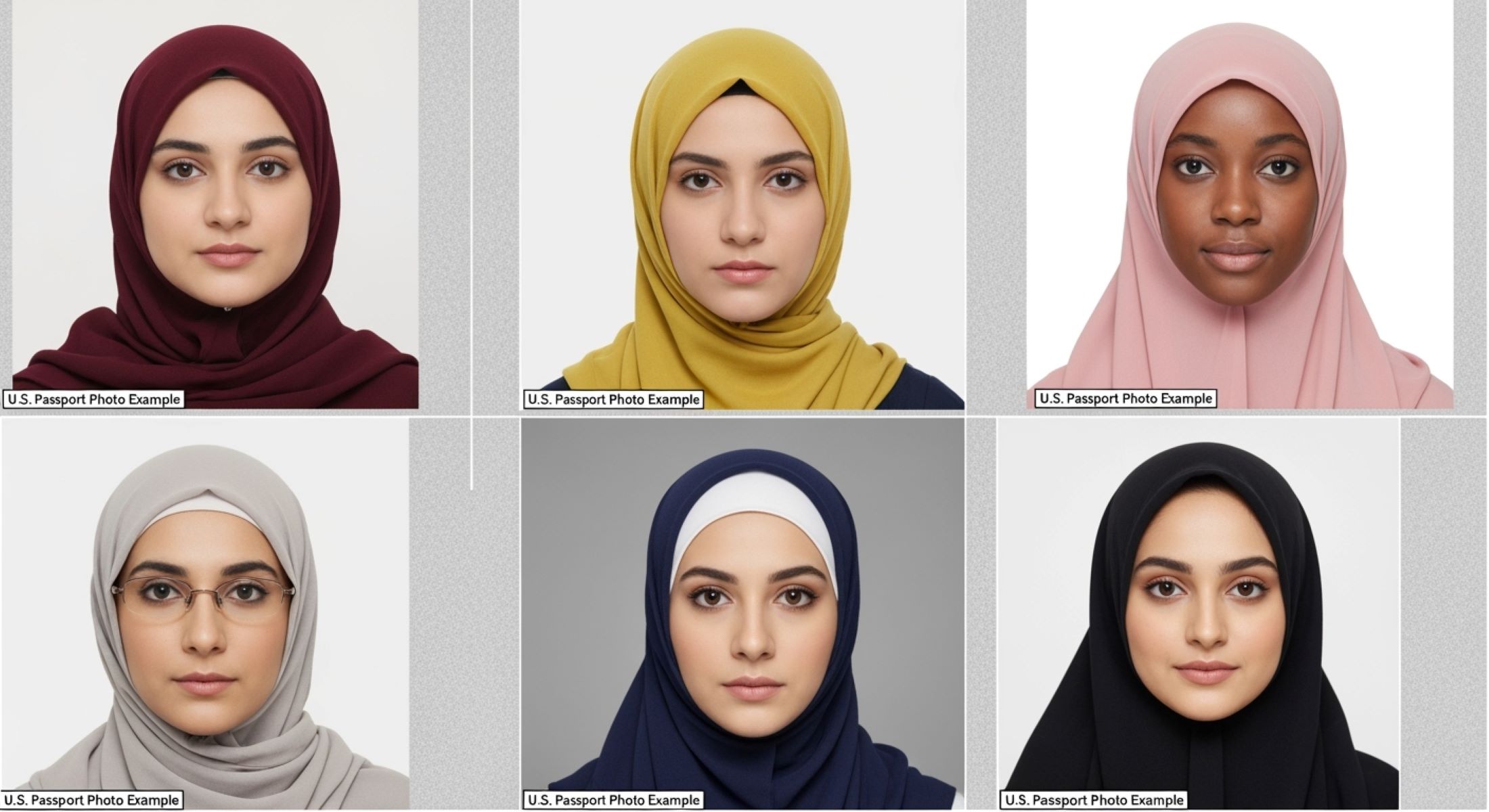 Passport photos for hijab wearers: U.S. rules and real examples
